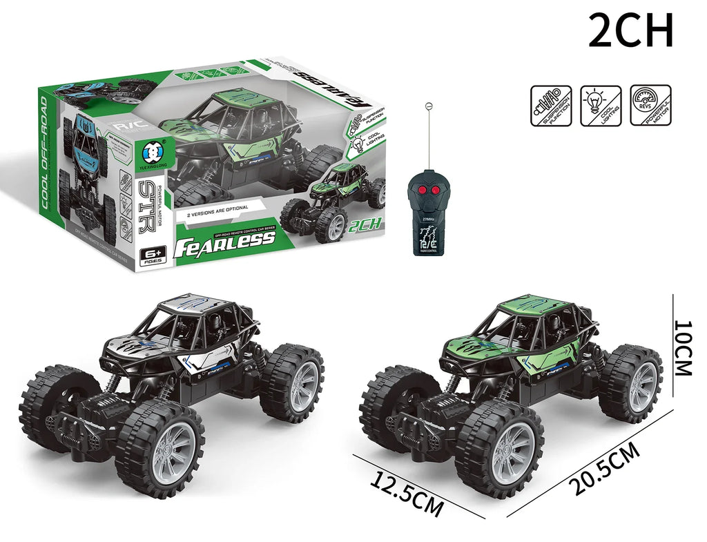Fearless 2-Channel Die-Cast Off-Road Remote Controlled RC Climbing Car - Green - TOYBOX Toy Shop