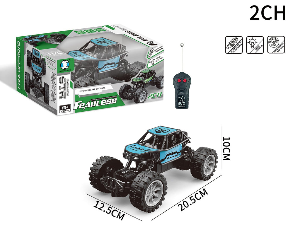Fearless 2-Channel Die-Cast Off-Road Remote Controlled RC Climbing Car - Green - TOYBOX Toy Shop