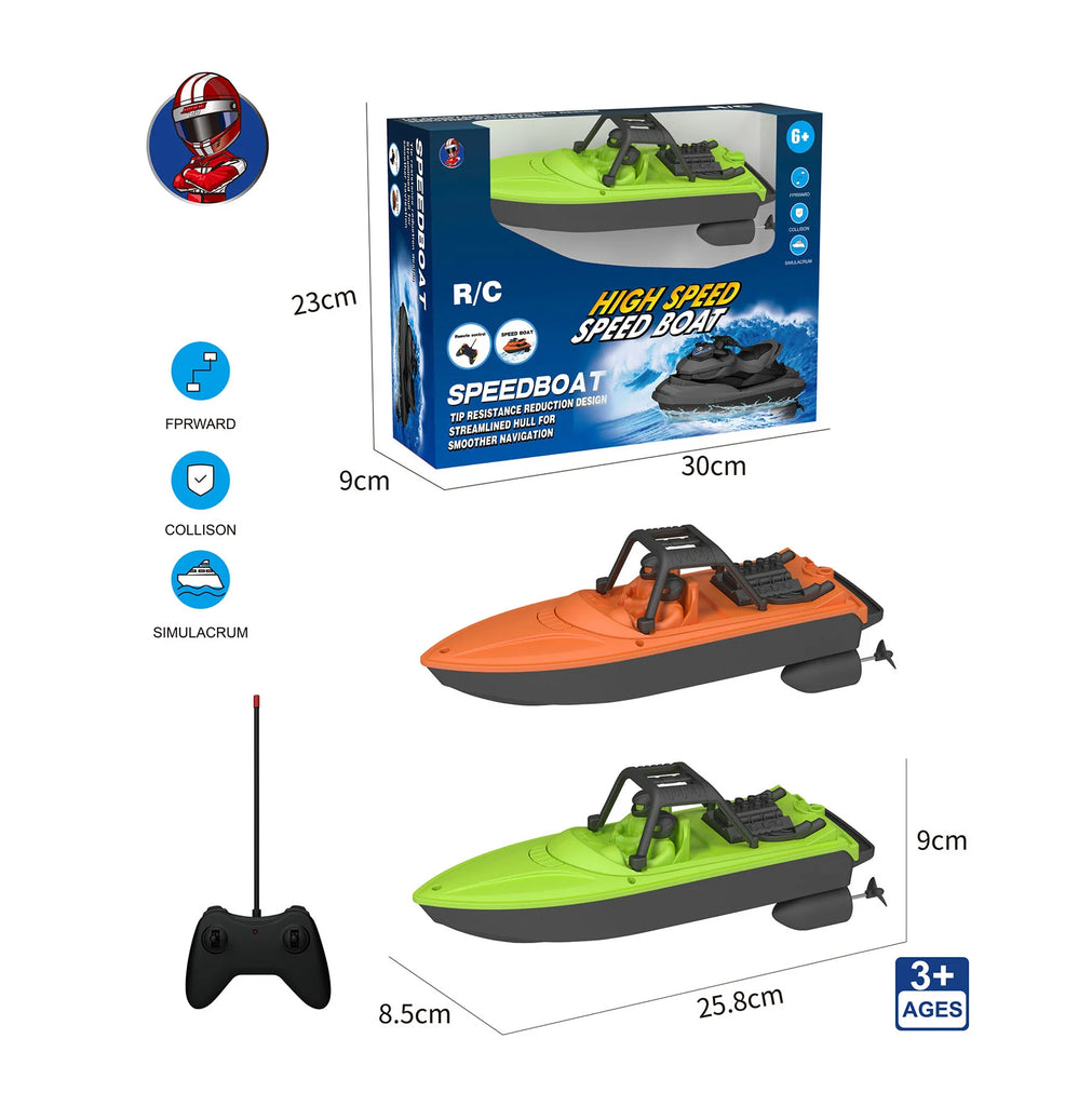 4- Channel RC Remote Controlled High-Speed Speedboat - TOYBOX Toy Shop