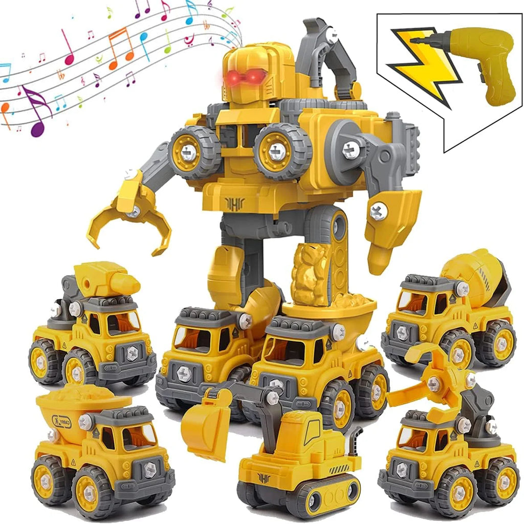 5-in-1 Construction Cars Transform Vehicle Robot - TOYBOX Toy Shop