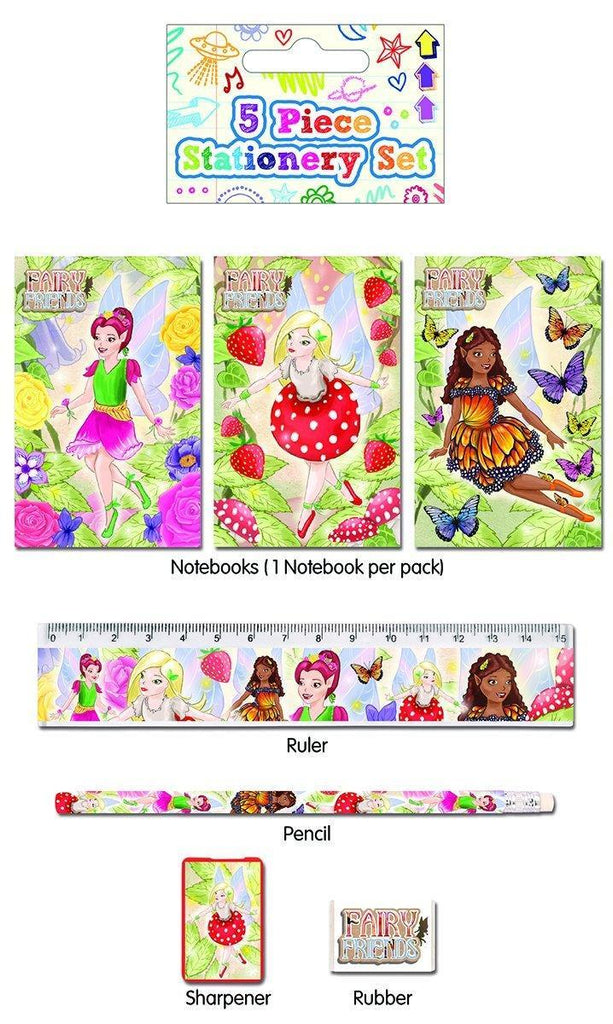 5 Piece Fairies Stationery Set - Assortment - TOYBOX Toy Shop