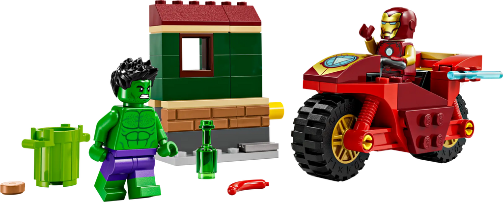 LEGO MARVEL 76287 Iron Man with Bike and The Hulk - TOYBOX Toy Shop