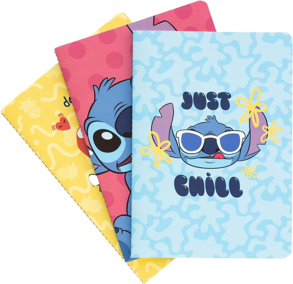 Disney Stitch Tropical Pack of 3 A5 Notebooks - TOYBOX Toy Shop