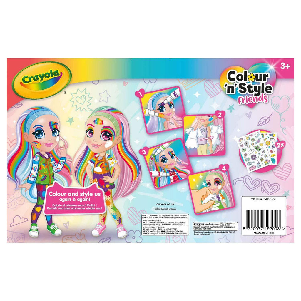 CRAYOLA Color n' Style Rainbow Twins Colouring Playset - TOYBOX Toy Shop