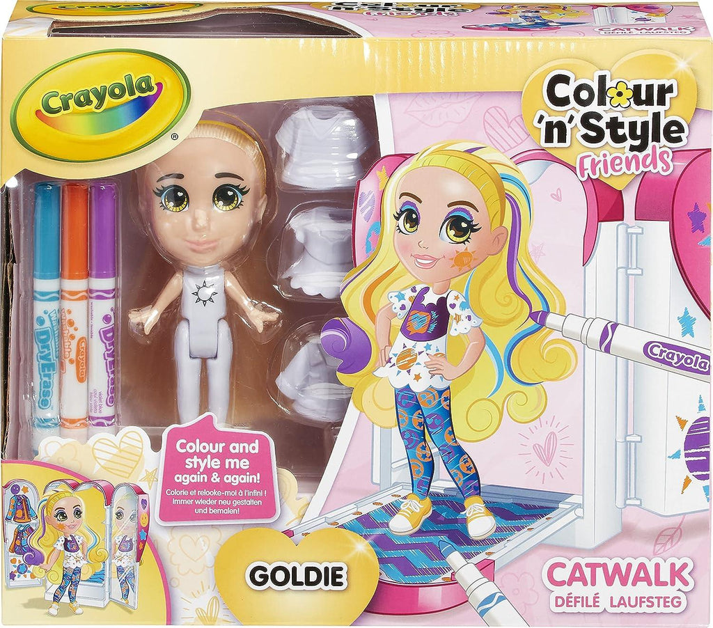 CRAYOLA Colour 'n' Style Friends: Goldie - Catwalk Playset - TOYBOX Toy Shop