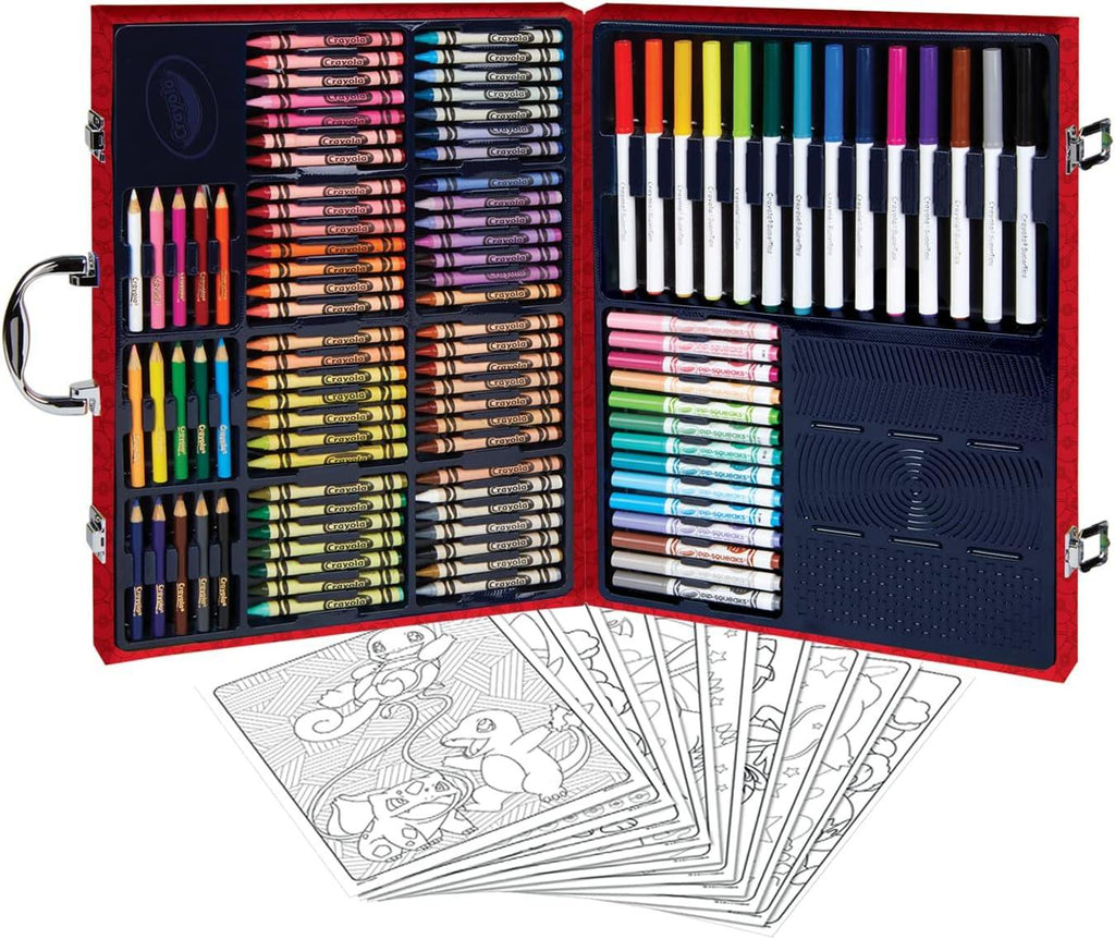 CRAYOLA Pokemon Artist Briefcase Creative Set with 115 Pieces - TOYBOX Toy Shop