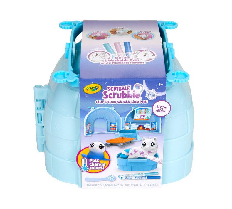 CRAYOLA Scribble Scrubbie Pets Arctic Igloo Carry Case Playset - TOYBOX Toy Shop