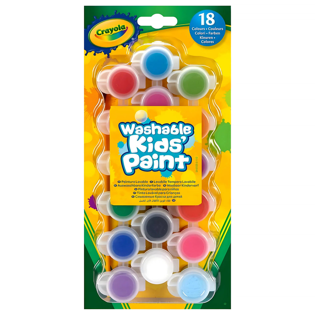 Crayola 18 Washable Kids Paint - TOYBOX Toy Shop