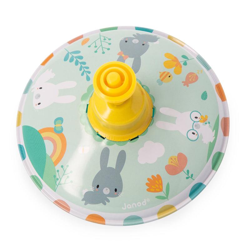 Janod Pure Rabbits Metal Spinning Tops - TOYBOX Toy Shop