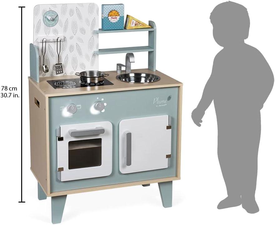 Janod Retro Plume Mint 78cm Wooden Kitchen - TOYBOX Toy Shop