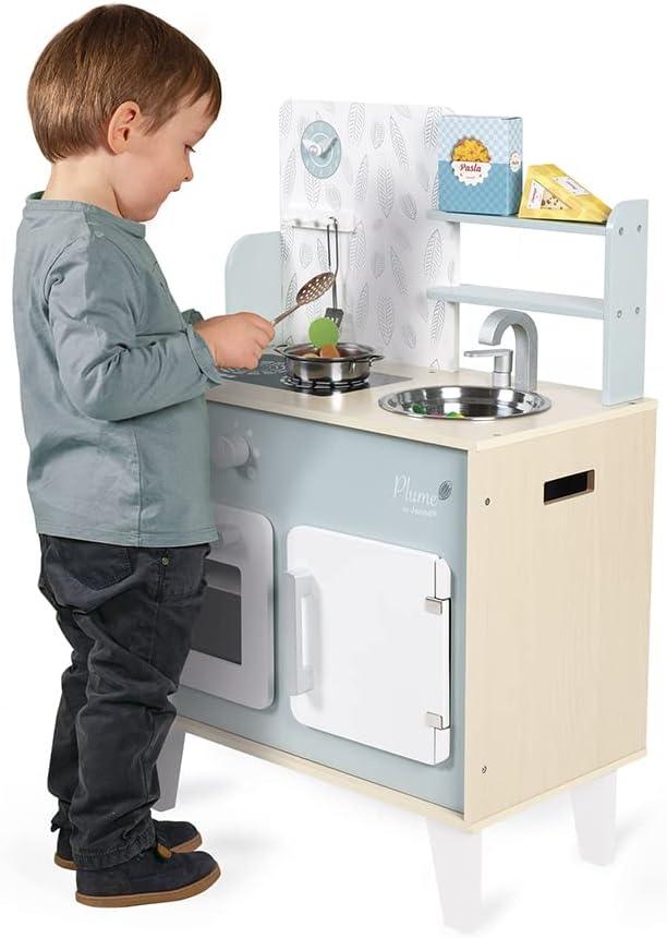 Janod Retro Plume Mint 78cm Wooden Kitchen - TOYBOX Toy Shop