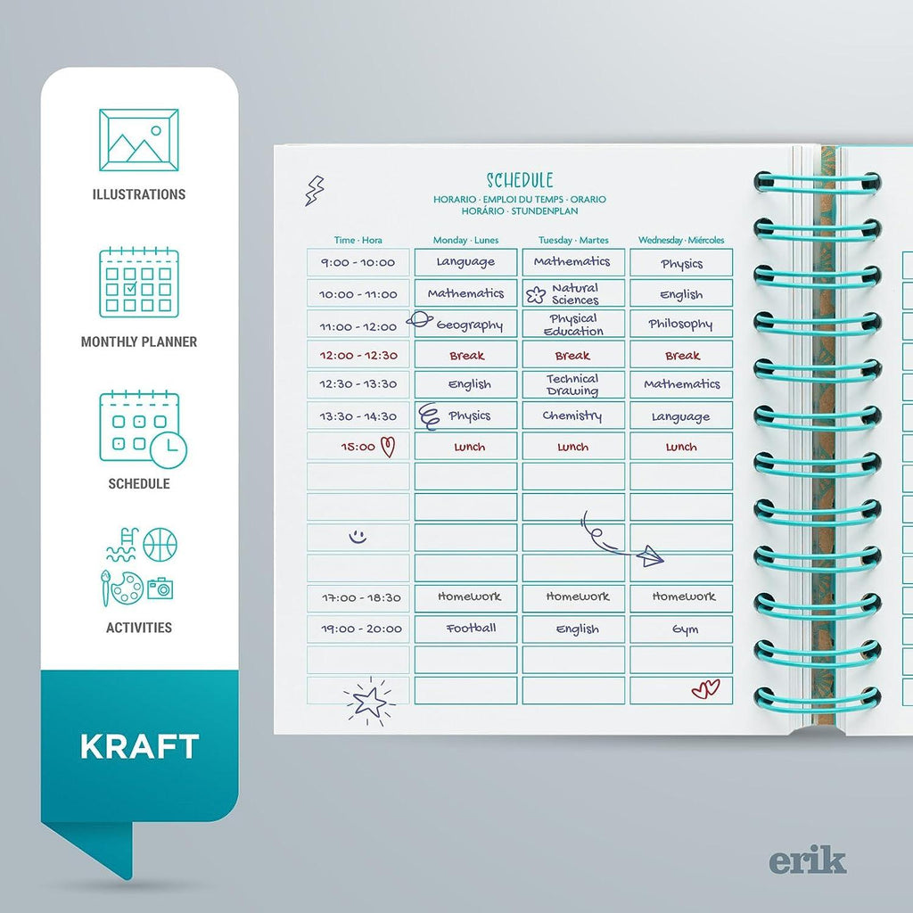 KRAFT 2023/2024 Academic Diary Day To Page 11 Months - TOYBOX Toy Shop