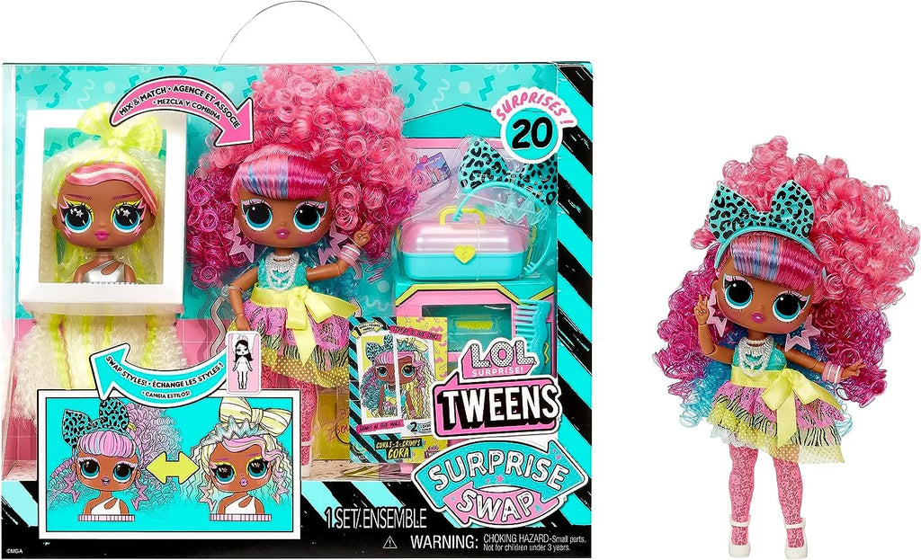 L.O.L. Surprise! Tweens Surprise Swap Curls-2-Crimps Cora Fashion Doll - TOYBOX Toy Shop