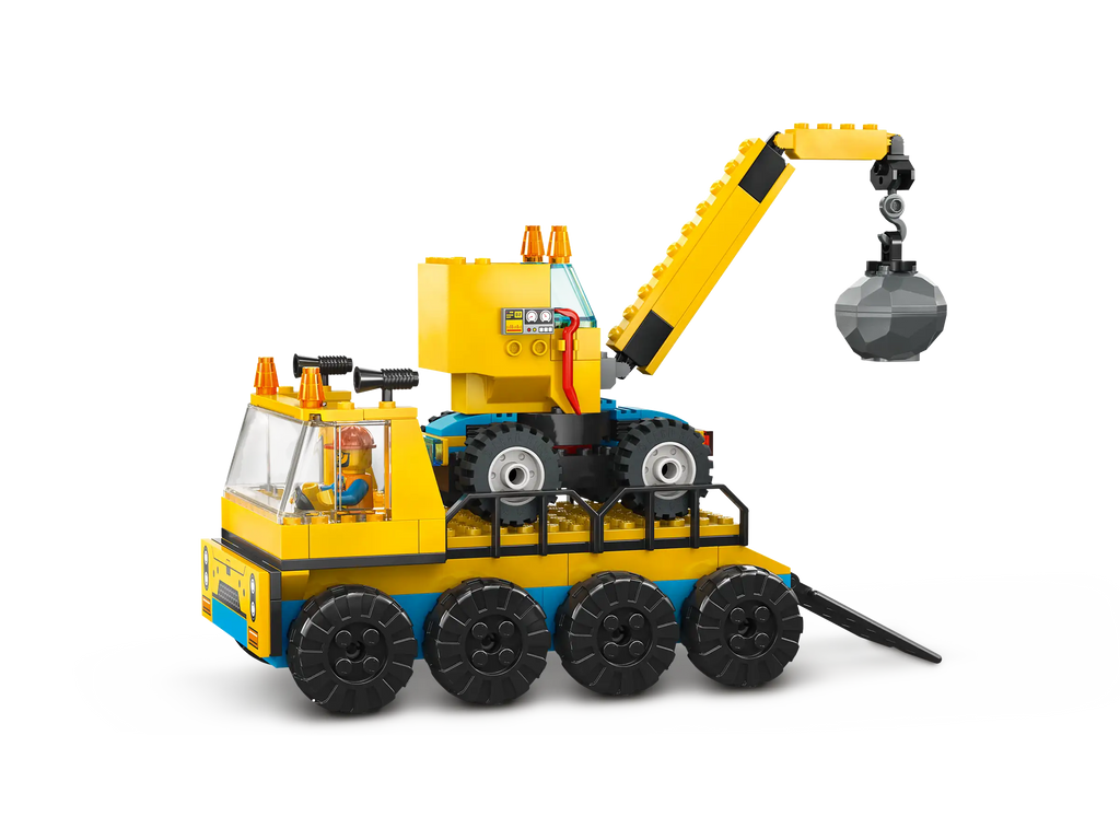 LEGO CITY 60391 Construction Trucks and Wrecking Ball Crane - TOYBOX Toy Shop