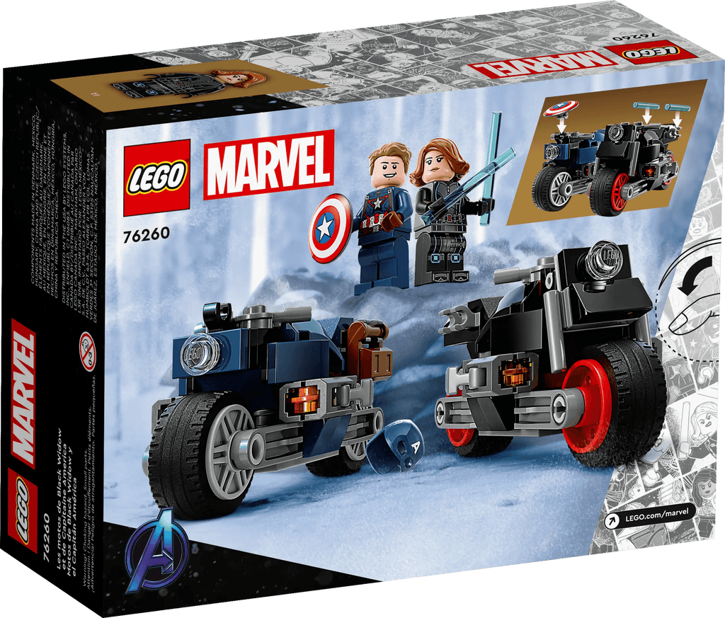 LEGO 76260 MARVEL Black Widow & Captain America Motorcycles - TOYBOX Toy Shop