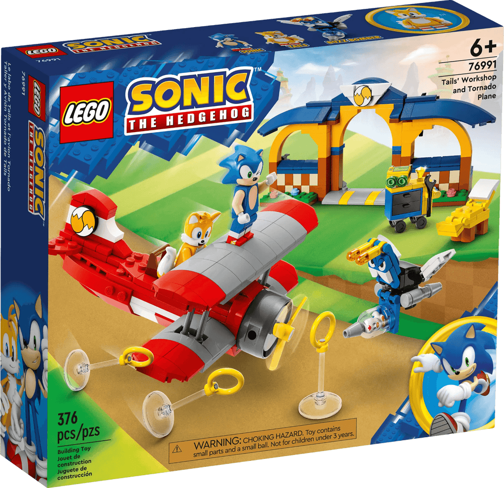 LEGO SONIC THE HEDGEHOG 76991 Sonic Tails' Workshop and Tornado Plane - TOYBOX Toy Shop