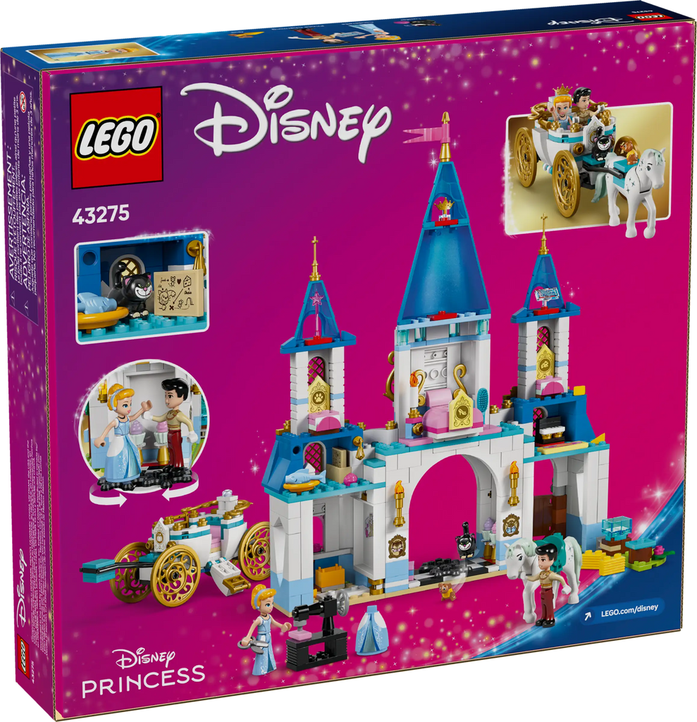 LEGO DISNEY 43275 Cinderella's Castle & Horse Carriage - TOYBOX Toy Shop