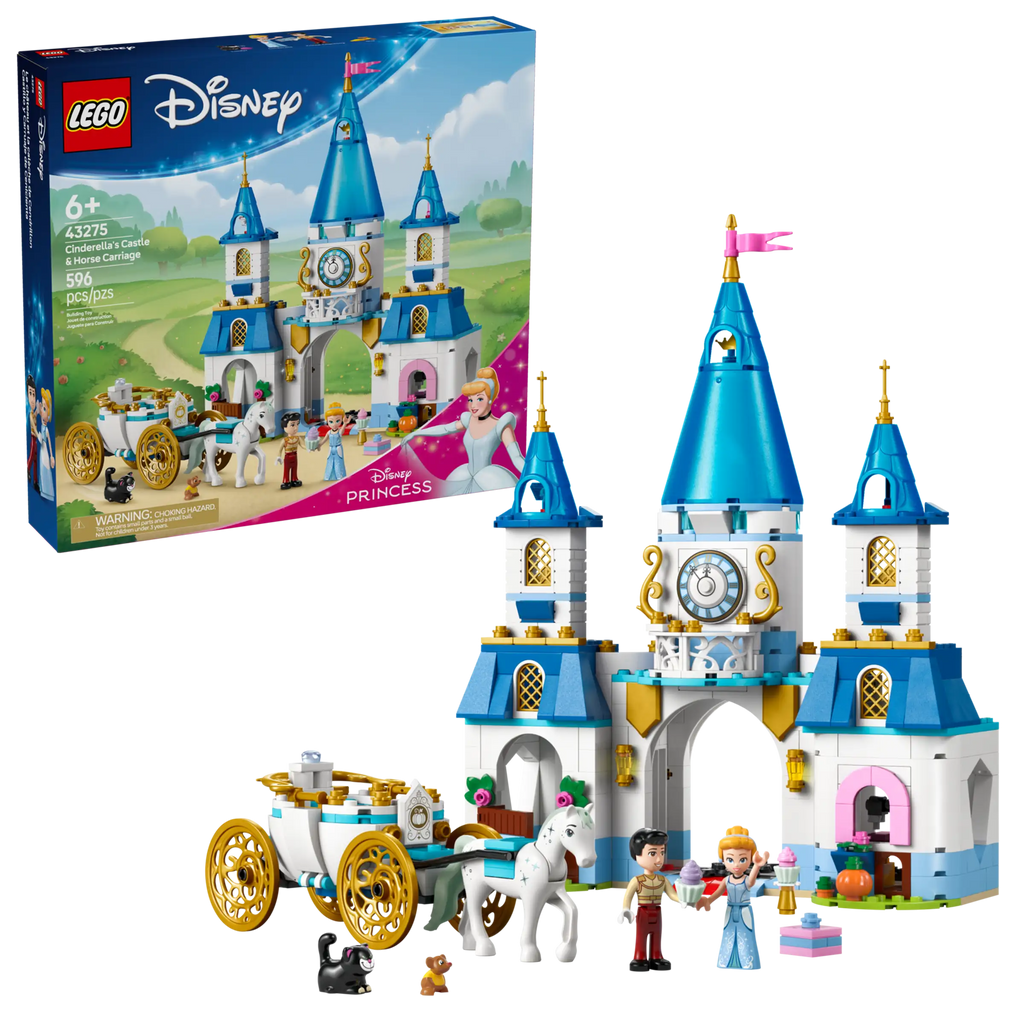 LEGO DISNEY 43275 Cinderella's Castle & Horse Carriage - TOYBOX Toy Shop