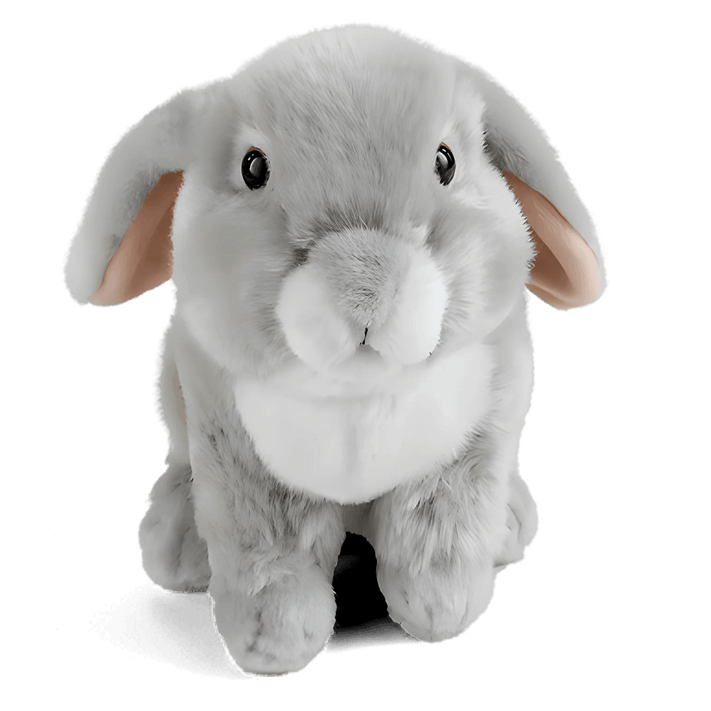 LIVING NATURE Grey French Lop-Eared Rabbit 22cm Plush - TOYBOX Toy Shop