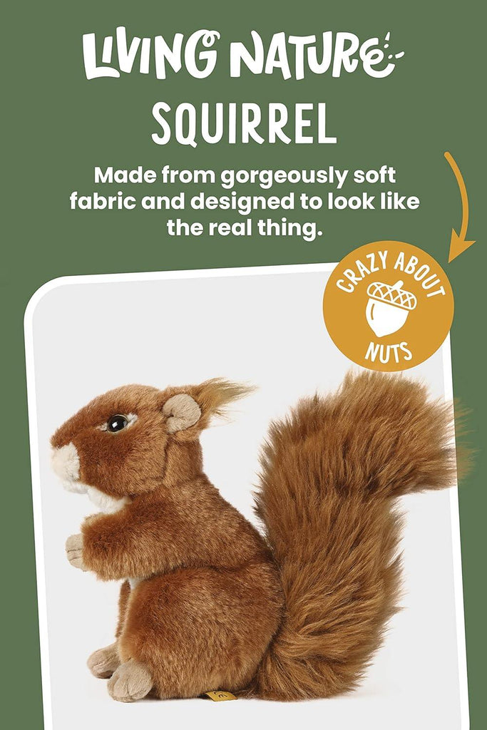 LIVING NATURE Squirrel Large 17cm Soft Toy - TOYBOX Toy Shop