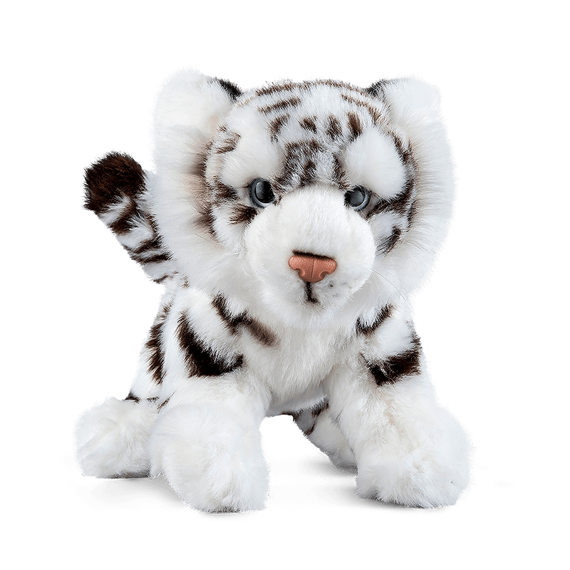 LIVING NATURE White Tiger Cub Soft Toy 19cm - TOYBOX Toy Shop