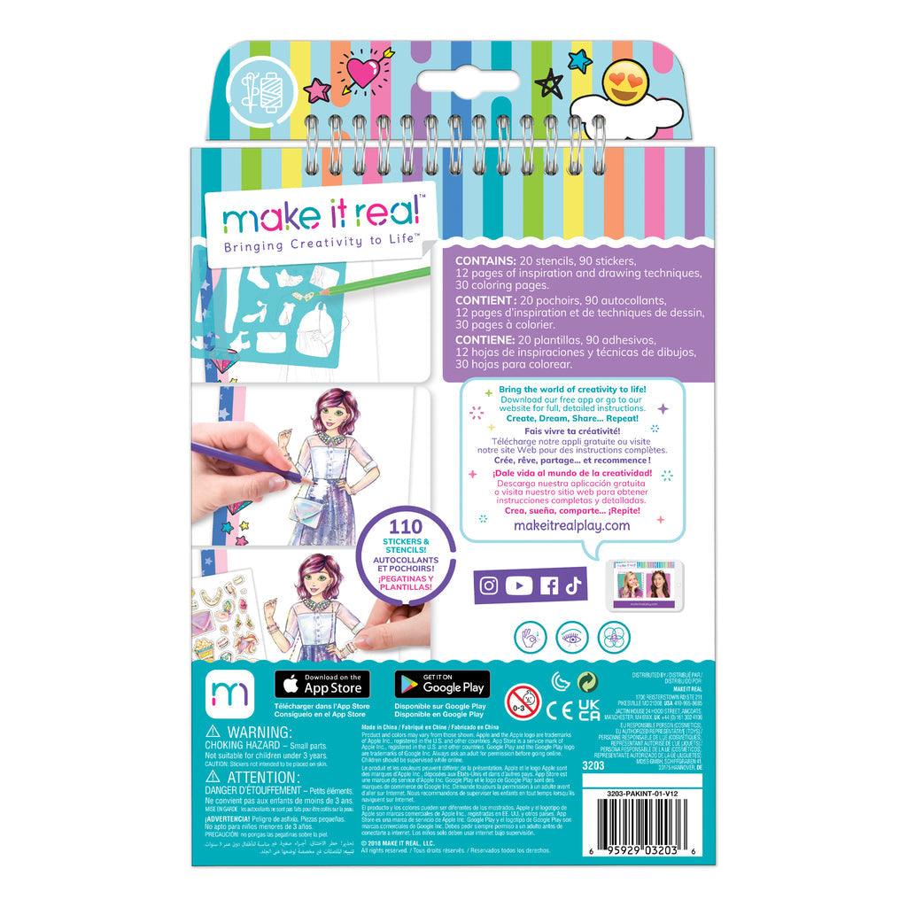 Make it Real Fashion Design Stickers & Sketchbook: Digital Dream - TOYBOX Toy Shop