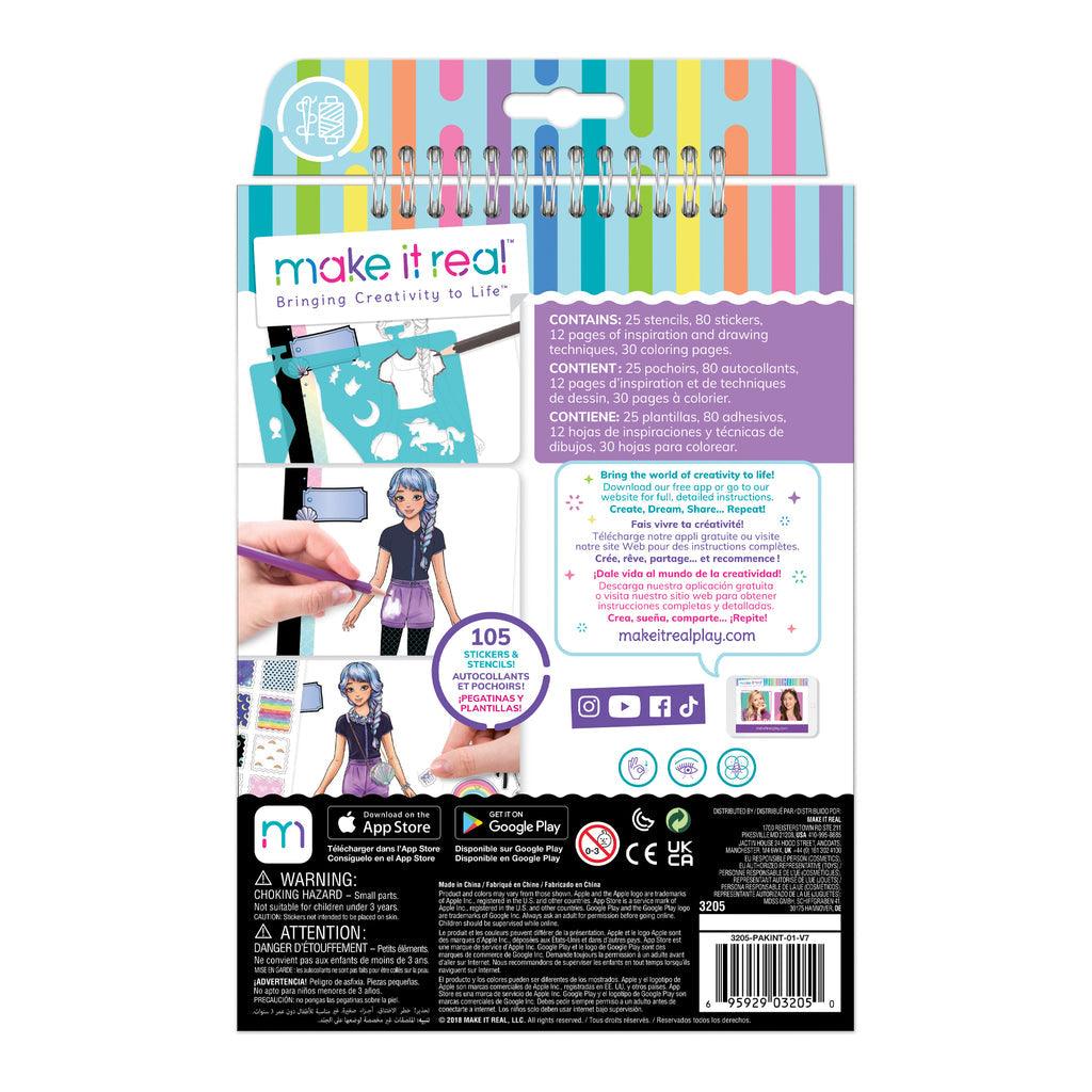 Make it Real Fashion Design Stickers & Sketchbook: Pastel Pop! - TOYBOX Toy Shop