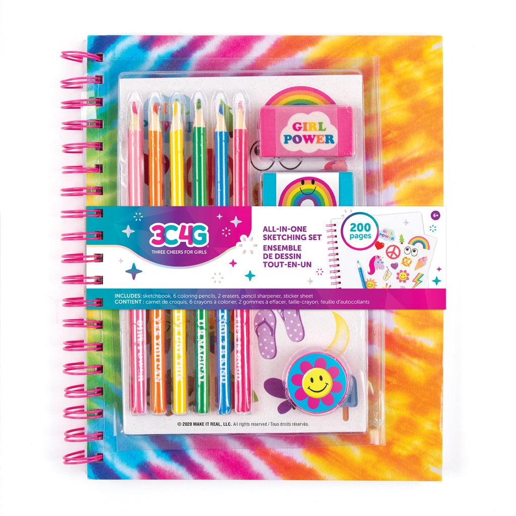 Make it Real 3C4G All in One Sketching Set Tie Dye - TOYBOX Toy Shop