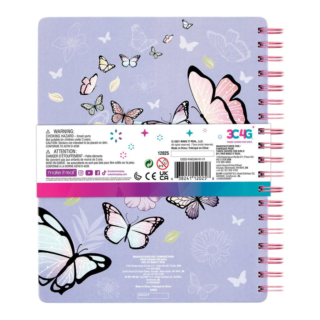 Make it Real 3C4G  Butterfly All-In-1 Sketchbook Set - TOYBOX Toy Shop