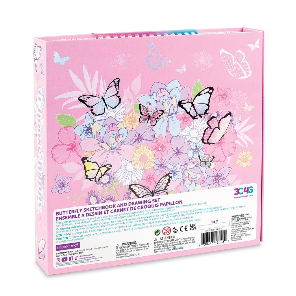 Make it Real 3C4G Butterfly Sketchbook & Drawing Set - TOYBOX Toy Shop