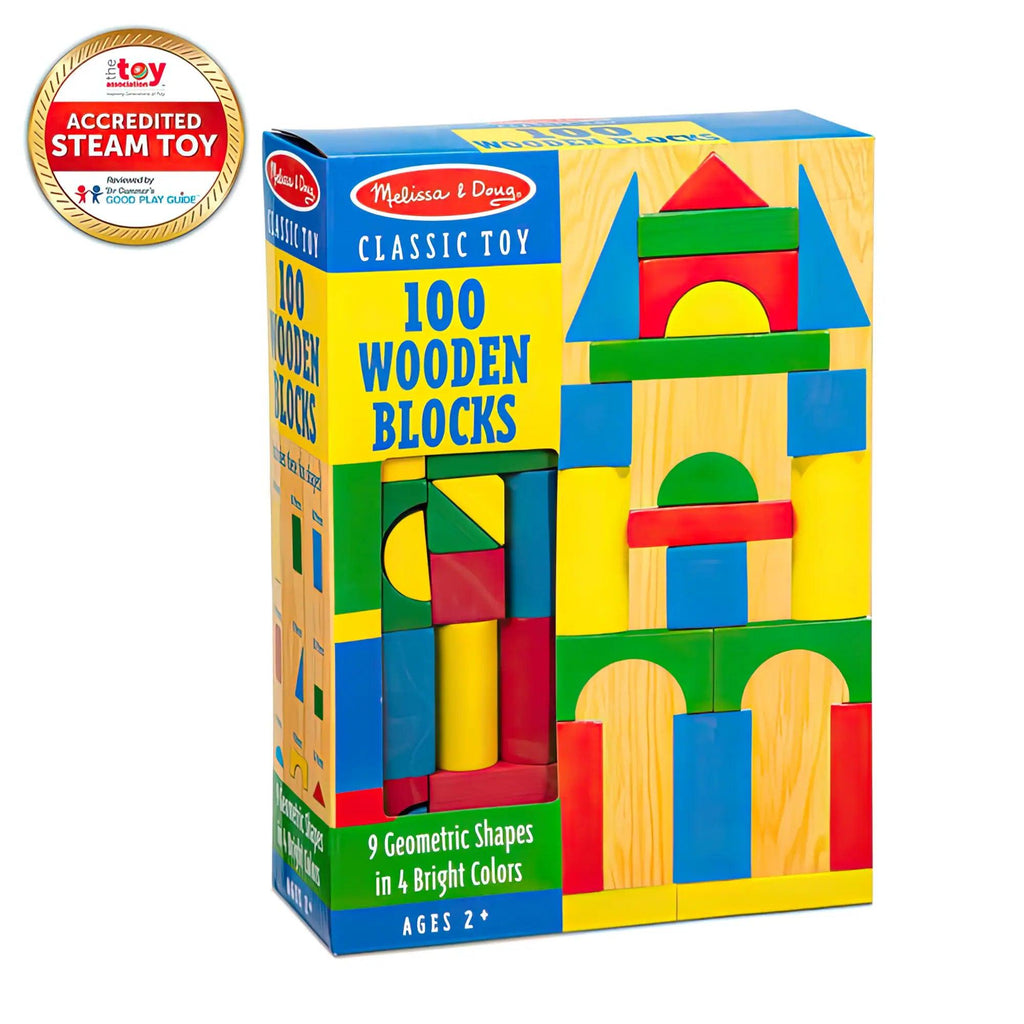 Melissa & Doug 10481 - 100 Piece Wood Blocks Set - TOYBOX Toy Shop