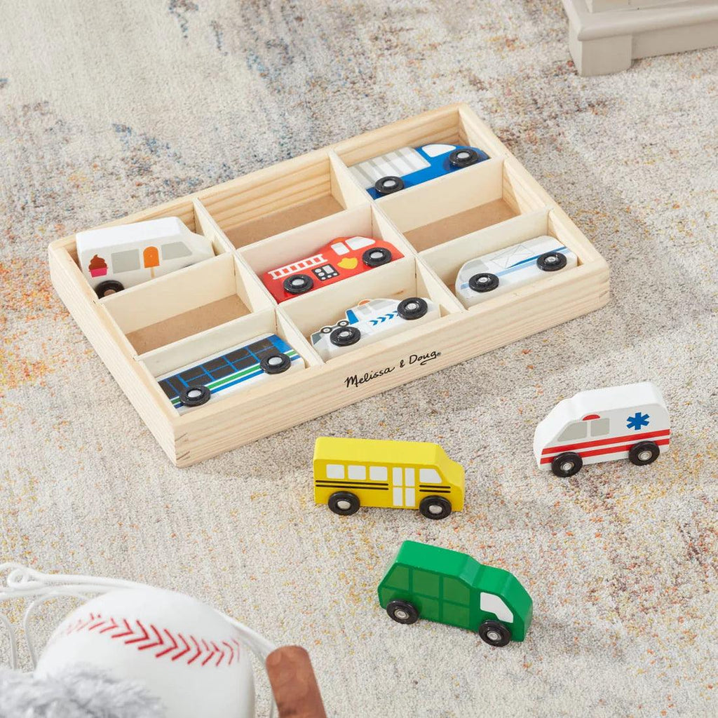 Melissa & Doug 13170 Wooden Town Vehicles Set - TOYBOX Toy Shop