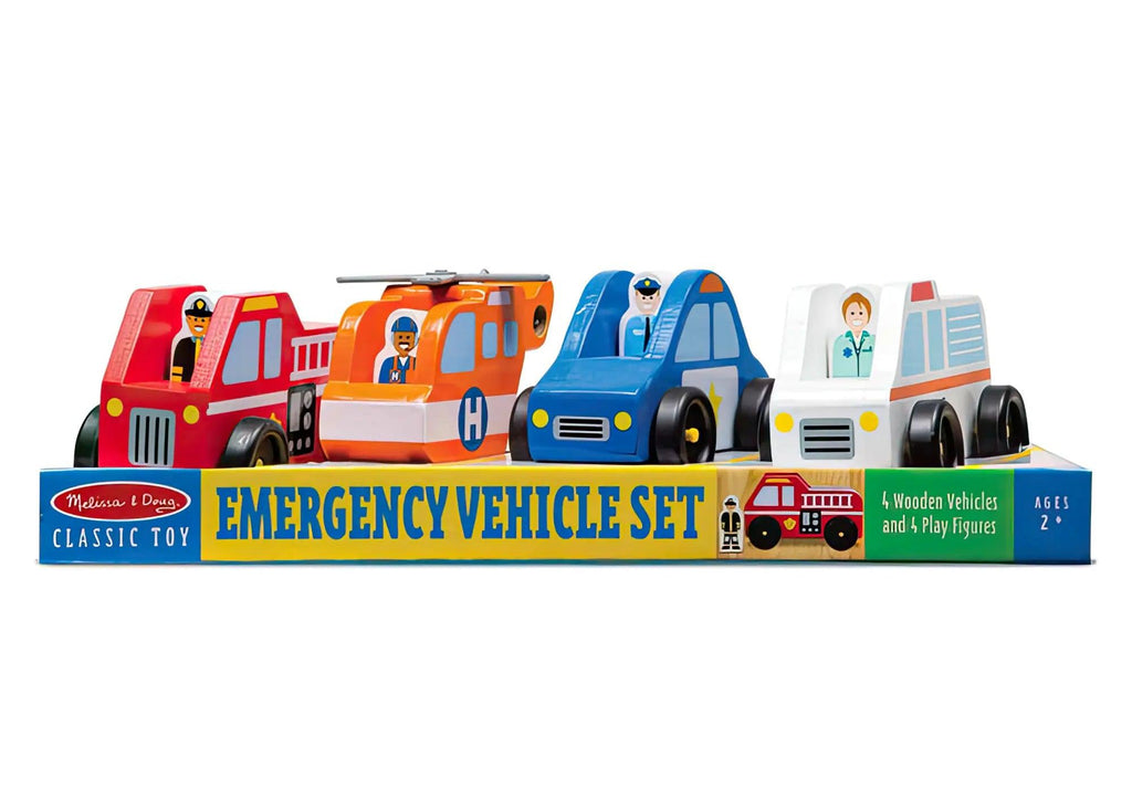 Melissa & Doug 19285 Emergency Vehicle Wooden Play Set - TOYBOX Toy Shop