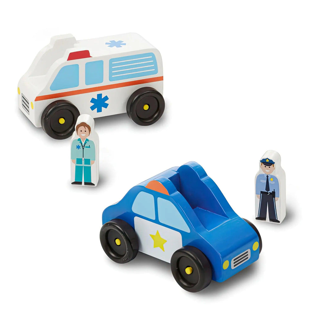 Melissa & Doug 19285 Emergency Vehicle Wooden Play Set - TOYBOX Toy Shop