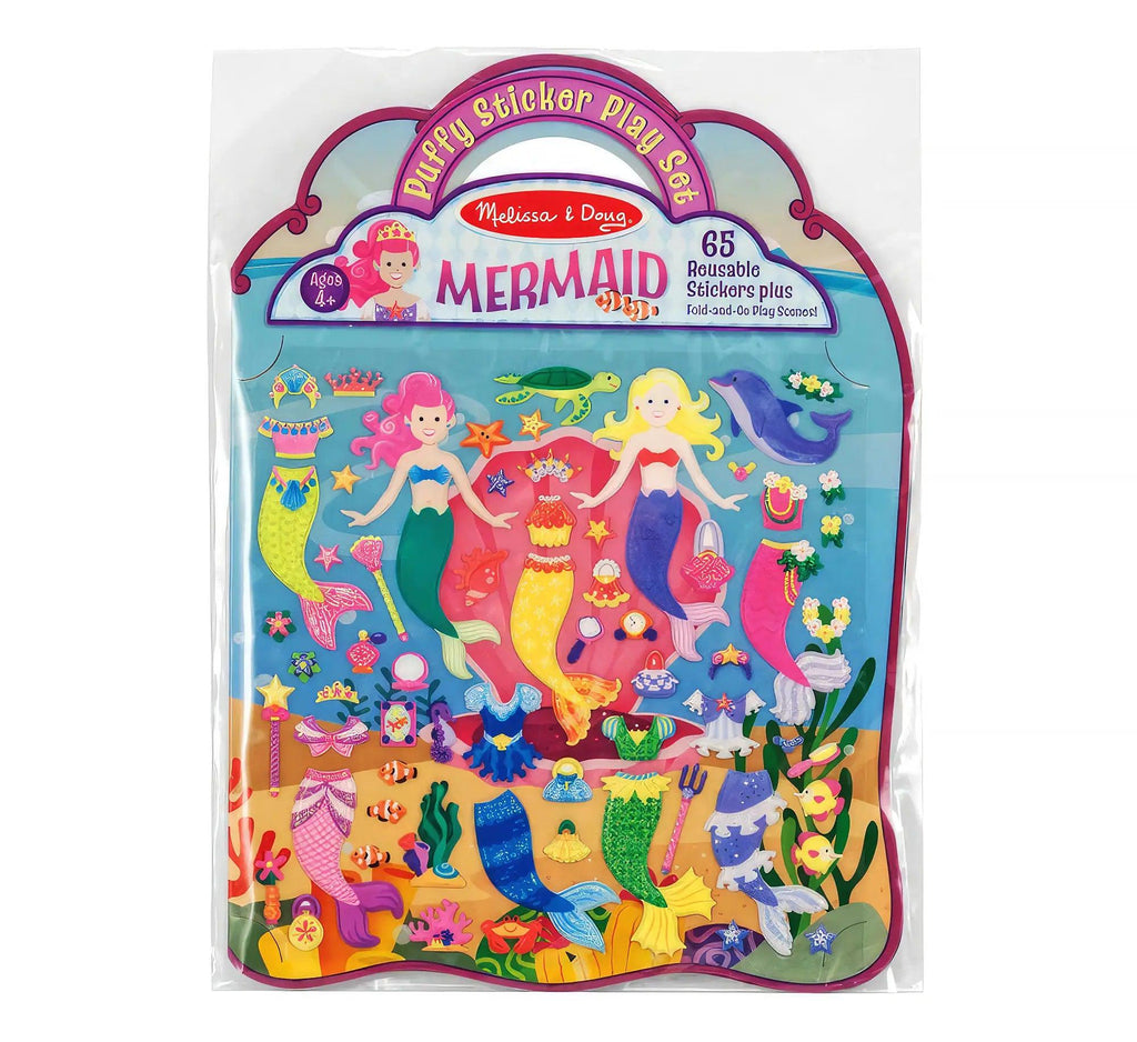 Melissa & Doug Mermaids Reusable Puffy Stickers - TOYBOX Toy Shop
