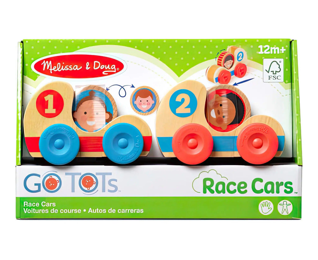 Melissa & Doug 30737 GO Tots Wooden Race Cars - TOYBOX Toy Shop