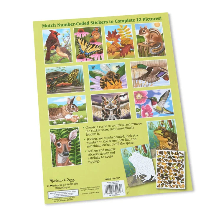 Melissa & Doug 40162 Mosaic Sticker Pad - Nature - TOYBOX Toy Shop