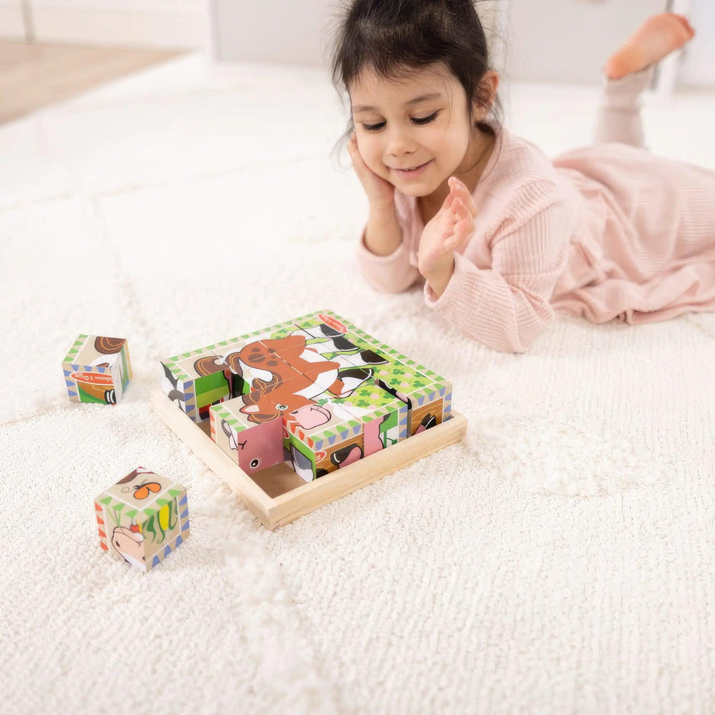 Melissa & Doug Farm Cube Puzzle - TOYBOX Toy Shop