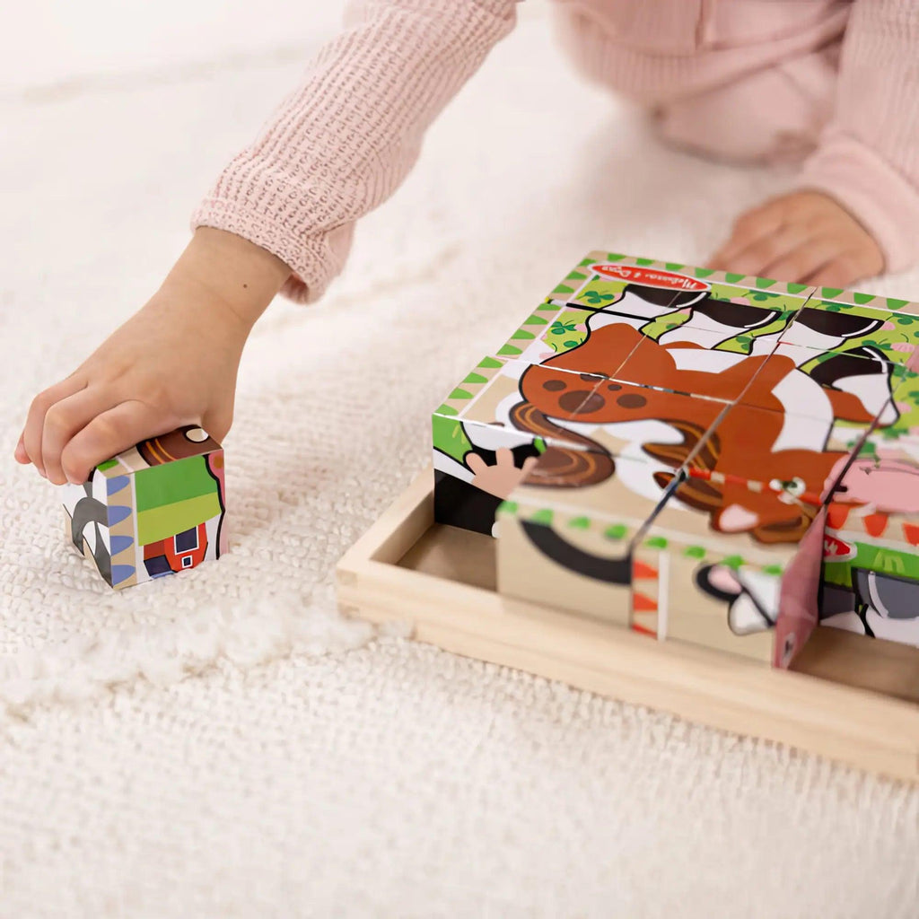 Melissa & Doug Farm Cube Puzzle - TOYBOX Toy Shop