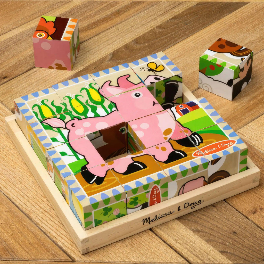 Melissa & Doug Farm Cube Puzzle - TOYBOX Toy Shop