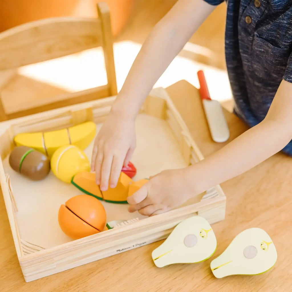 Melissa & Doug Cutting Fruit Set - Wooden Play Food - TOYBOX Toy Shop