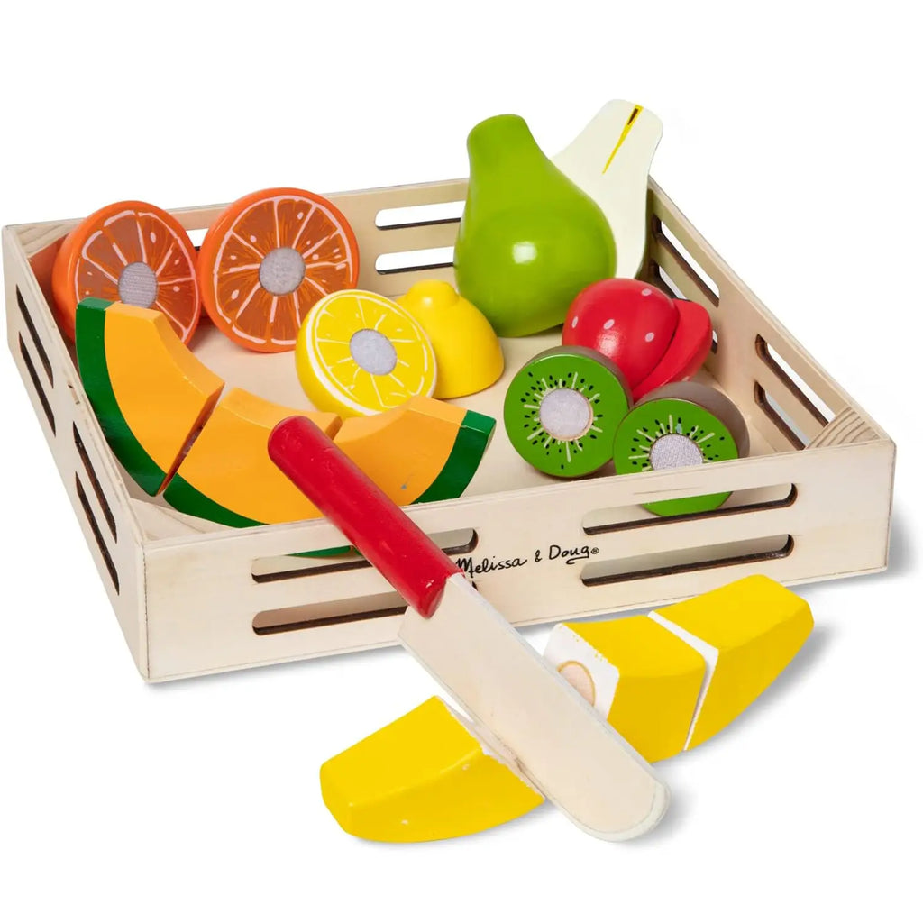 Melissa & Doug Cutting Fruit Set - Wooden Play Food - TOYBOX Toy Shop