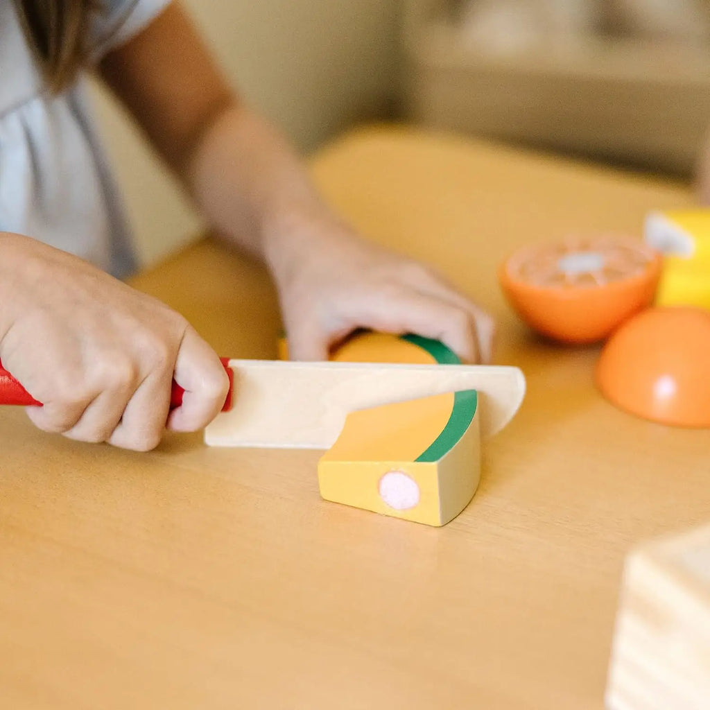 Melissa & Doug Cutting Fruit Set - Wooden Play Food - TOYBOX Toy Shop