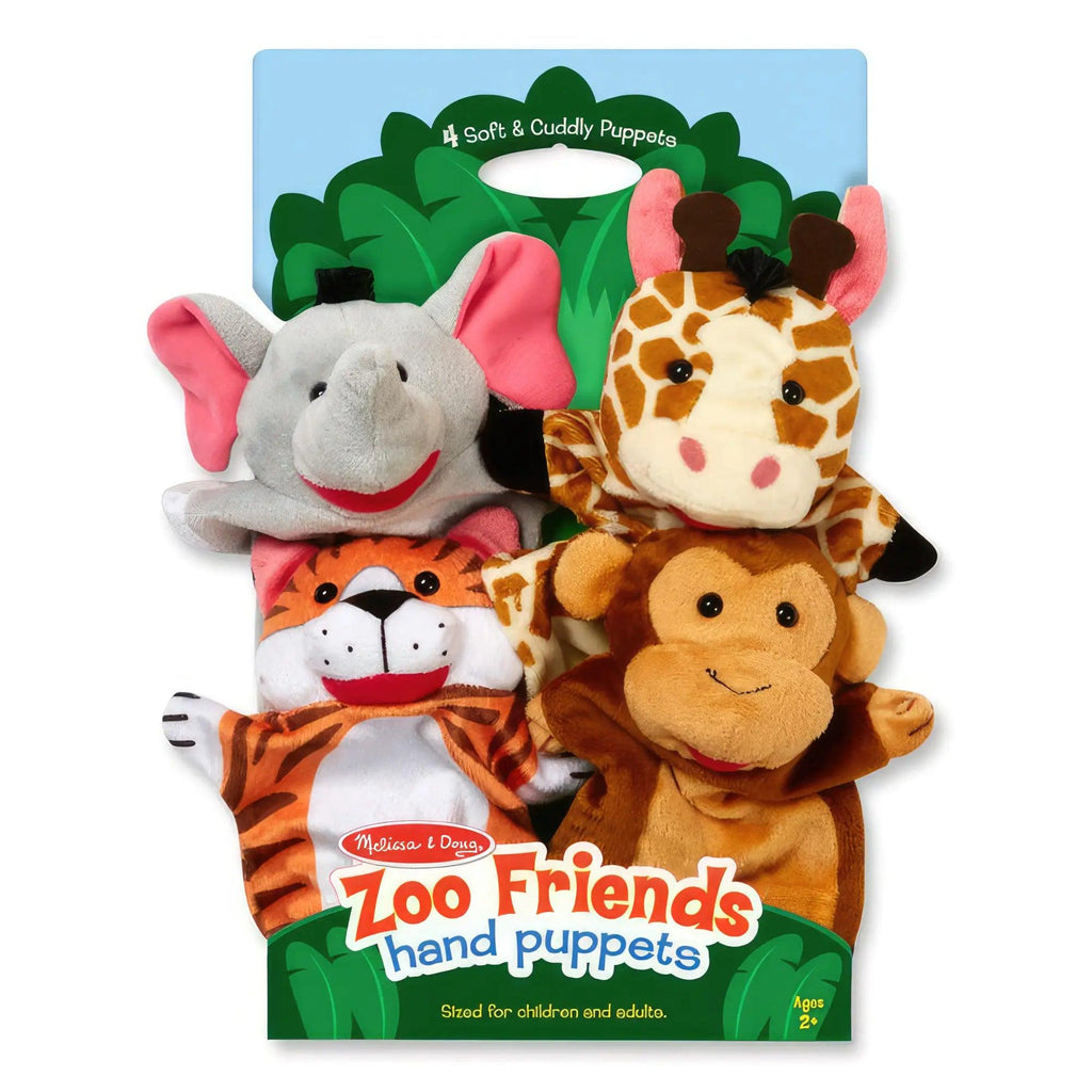 Melissa & Doug 19081 Zoo Friends Hand Puppets (set of 4) - TOYBOX Toy Shop