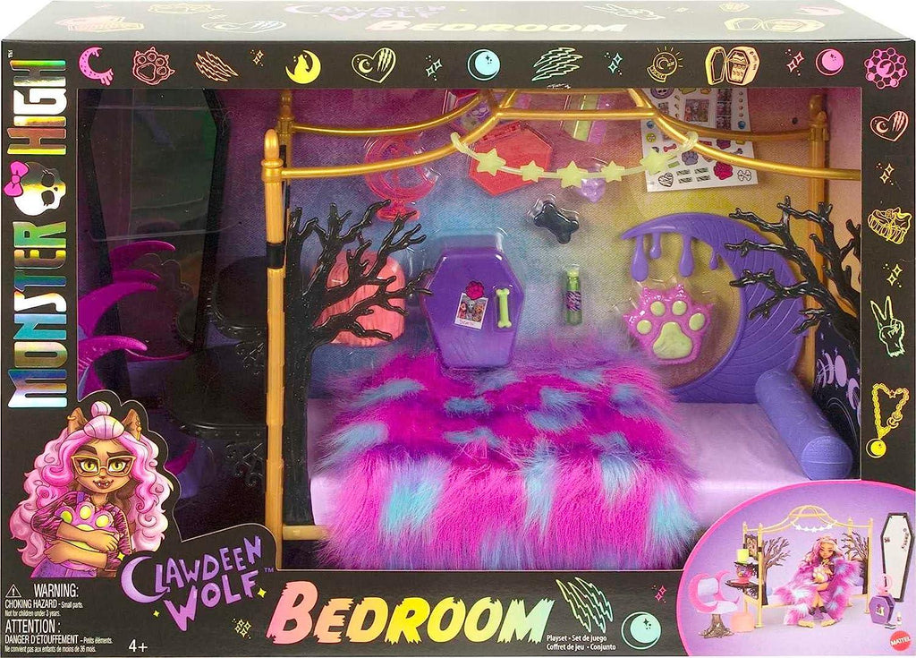 Monster High Toys, Clawdeen Wolf Bedroom Playset - TOYBOX Toy Shop