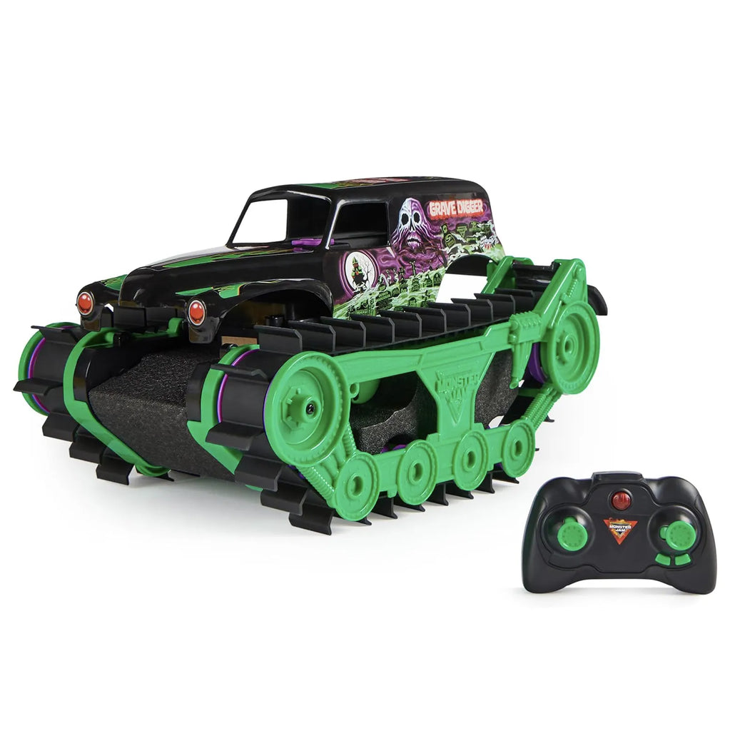 Monster Jam Grave Digger Trax All-Terrain Remote Control Vehicle - TOYBOX Toy Shop