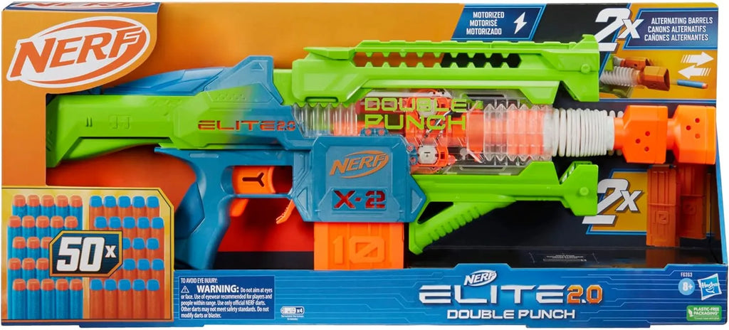 NERF Elite 2.0 Double Punch Dart Blaster - TOYBOX Toy Shop