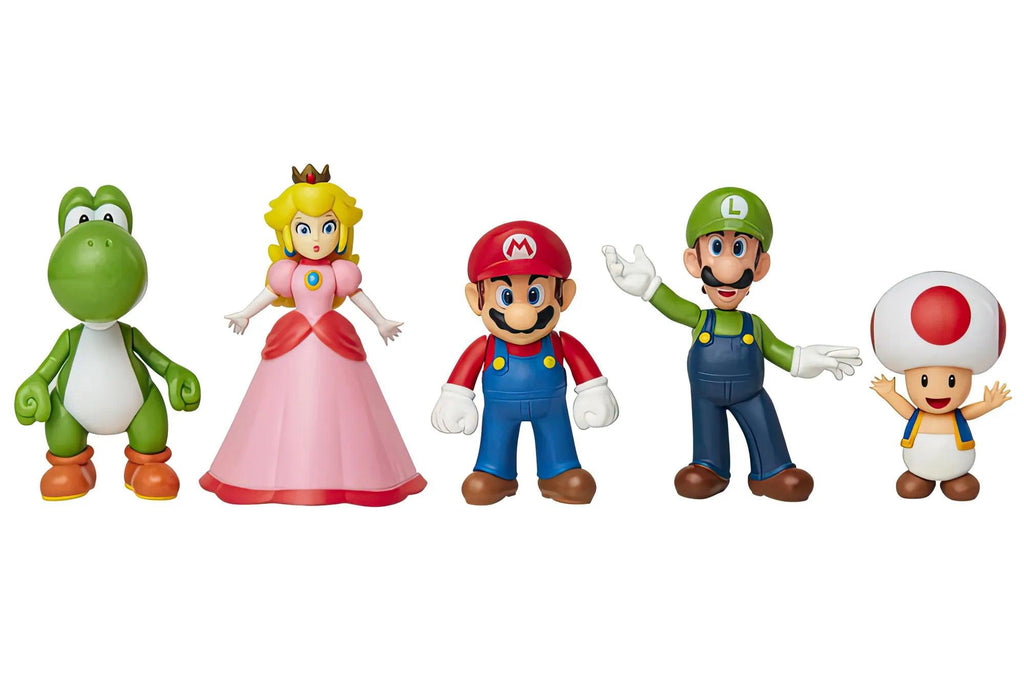 Nintendo Super Mario 6cm Figure 5 Pack Mario & Friends - TOYBOX Toy Shop