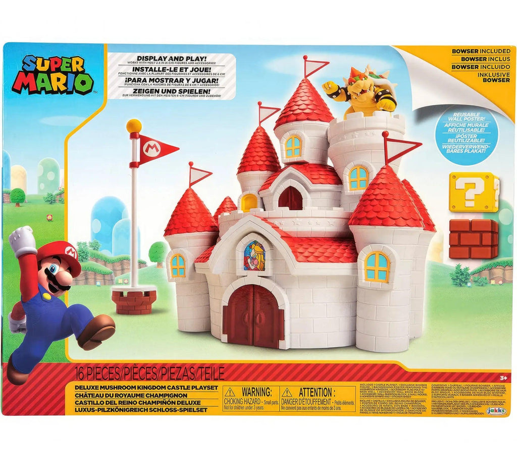 Nintendo SUPER MARIO Mushroom Kingdom Castle Playset - TOYBOX Toy Shop