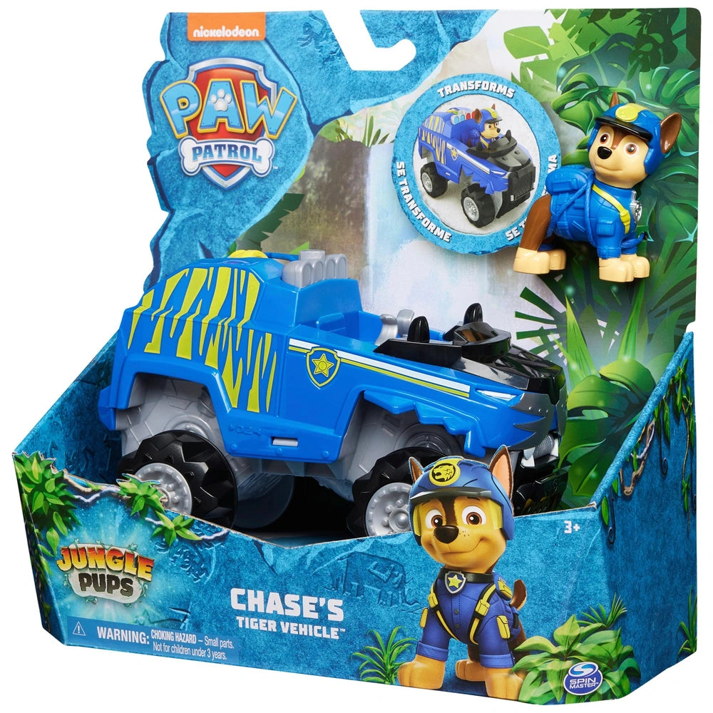 PAW Patrol Jungle Pups - Chase Tiger Rescue Vehicle - TOYBOX Toy Shop